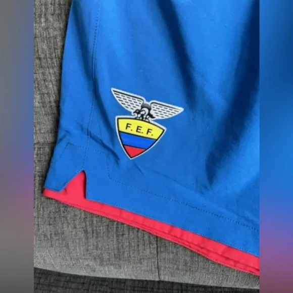 Marathon Authentic Ecuador National Soccer Team Blue Shorts Men’s Sz: S - M - Picture 3 of 6